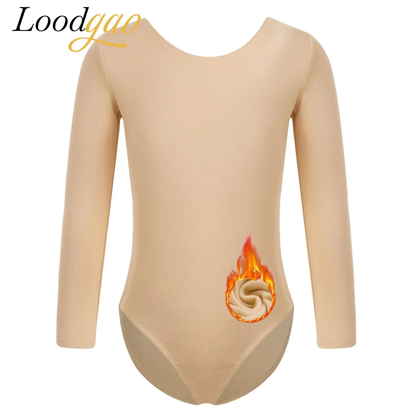 

Детское термобелье для гимнастики, тренировочный костюм для фигурного катания на флисовой подкладке, боди для йоги, трико для балета и танцев для девочек, топ