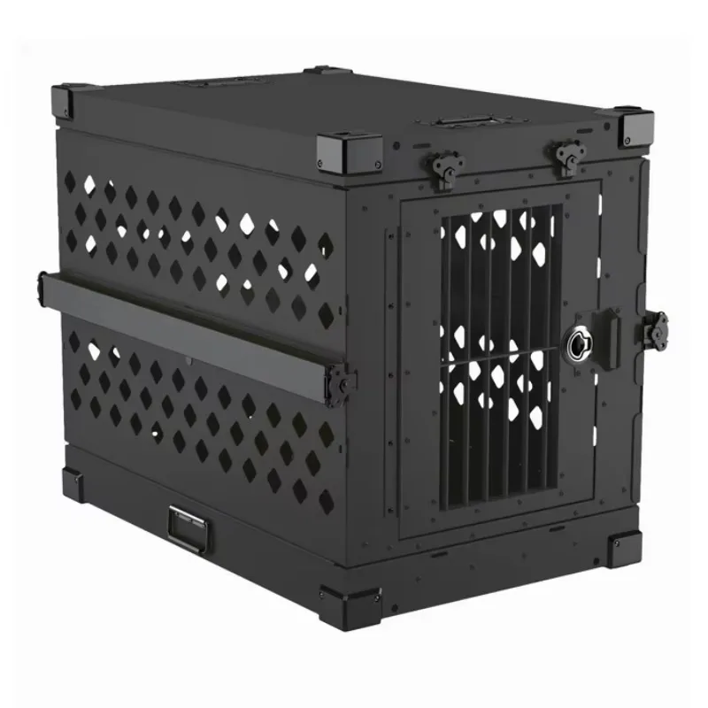 

Large Black Metal Folding/Collapsible Portable Dog Travel Crate