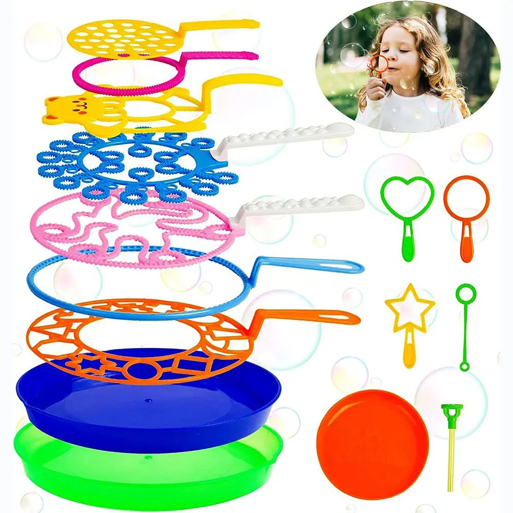 3/7Pcs Bubble Blowing Tools Soap Bubble Stick Set Bubble Blowing Toys Outdoor Kids Fun Toys Family Interactive Toys