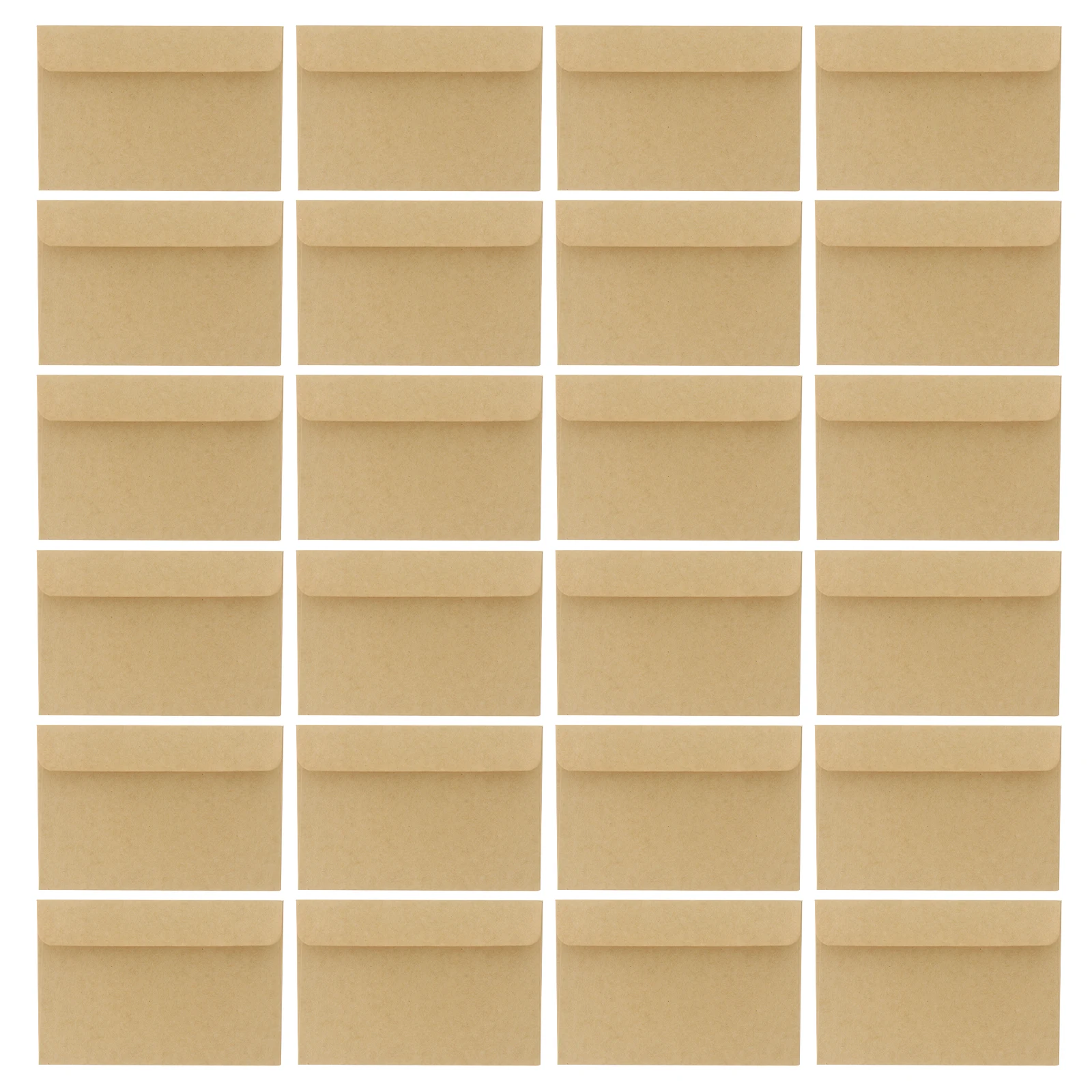 

50Pcs Non-Printed Kraft Paper Envelopes Plain Color Retro Style Ideal for Wedding Invitations
