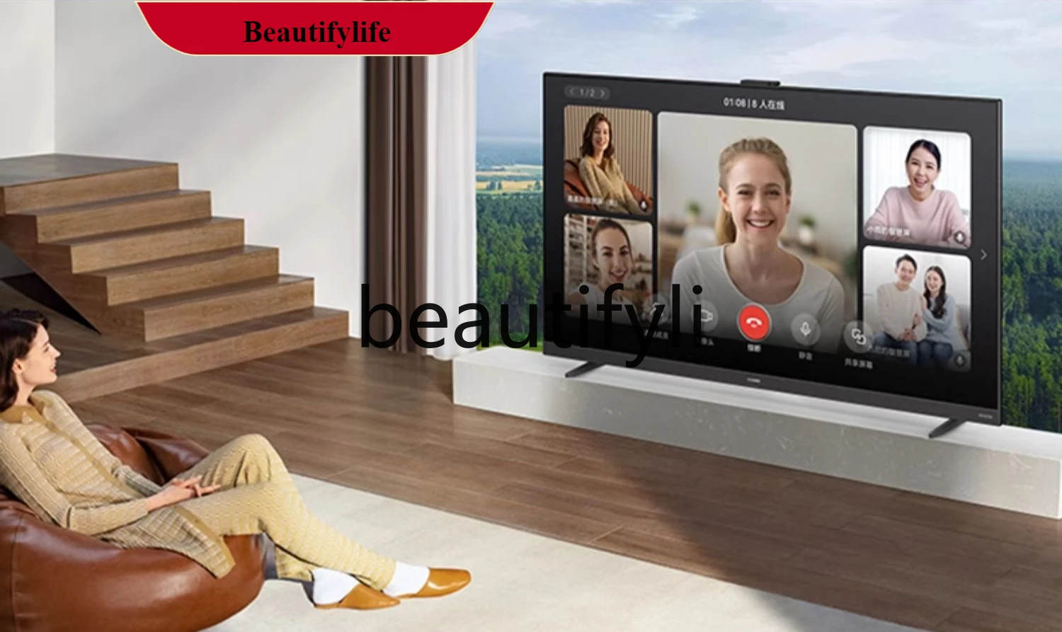 

E132 Smart screen V65 3rd generation 8 core 65 inch ultra-thin full screen 4K ultra high definition flat screen TV