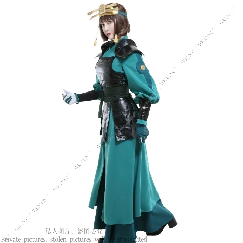 Suki Cosplay Costume Anime The Warriors of Kyoshi Wig Suit For Battle Dress Martial Arts Clothing Woman Suki Short Brown Armor