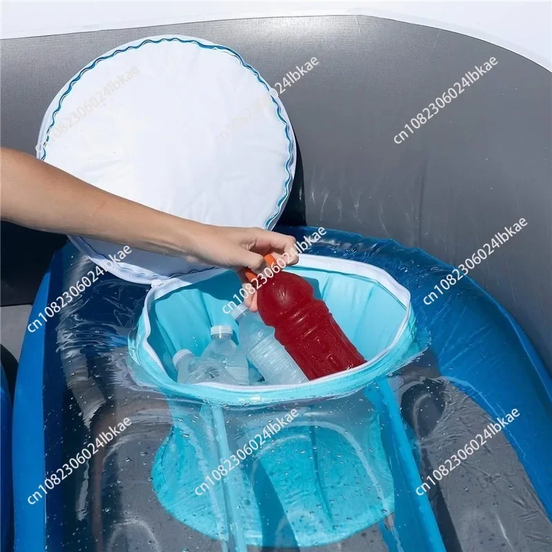 400cm Inflatable PVC Thickened Inflatable 6 Person Island Floating Bed Inflatable Yacht Floating For Water Sports 420*210*75CM
