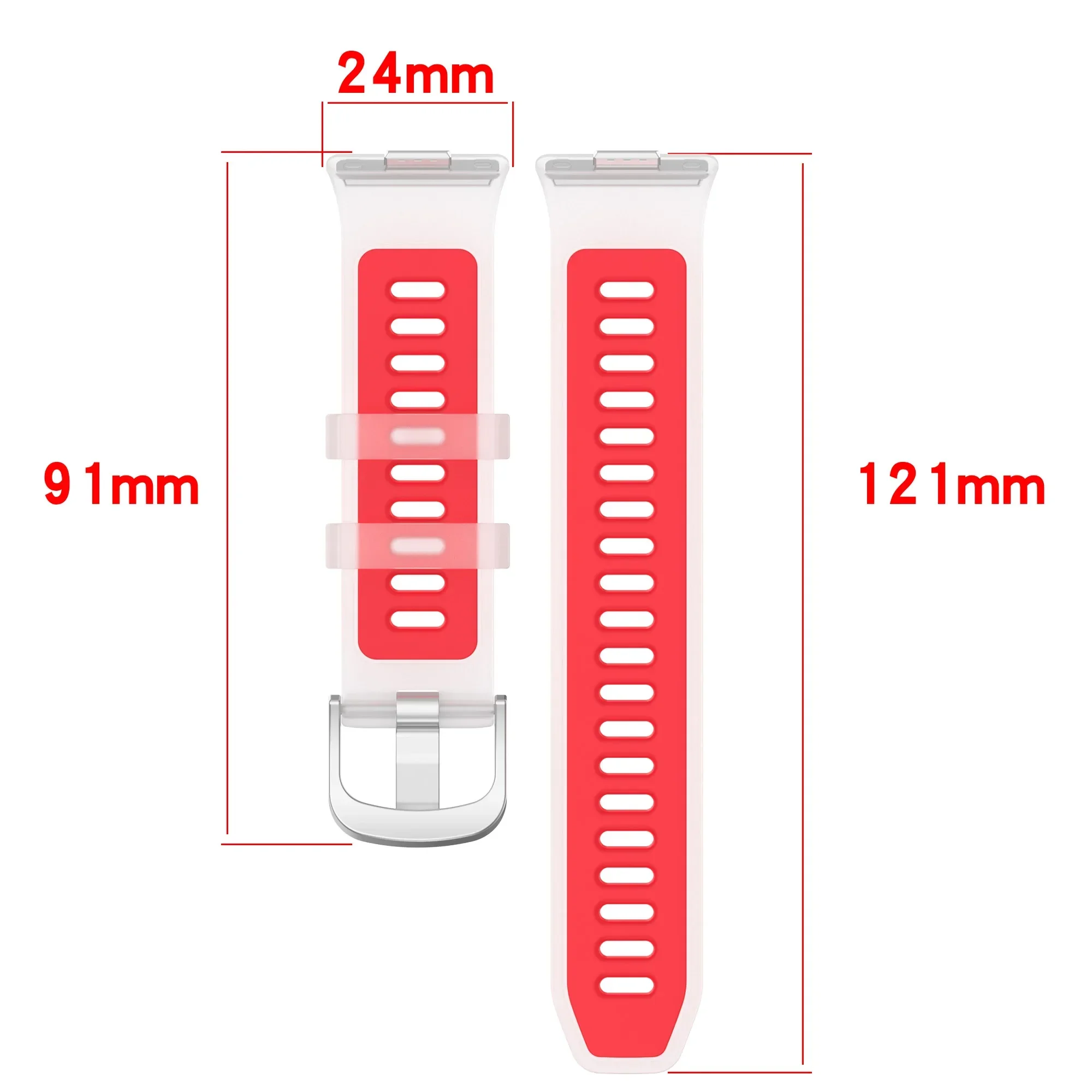 Durchscheinendes Silikonarmband für Huawei Watch Fit 5 Fit5 Pro Armband Uhrenarmband für Huawei Fit 3 4 Fit4Pro Ersatzarmband – Detail 2