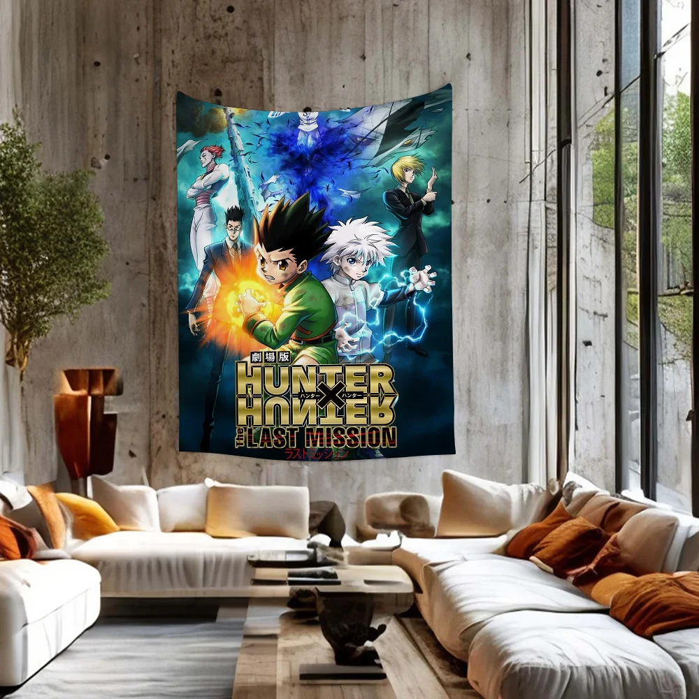 Anime H-HUNTER X H-HUNTER Gon Zoldyck Hisoka Chart Tapestry Art Science Fiction Room Home Decor Cheap Hippie Wall Hanging