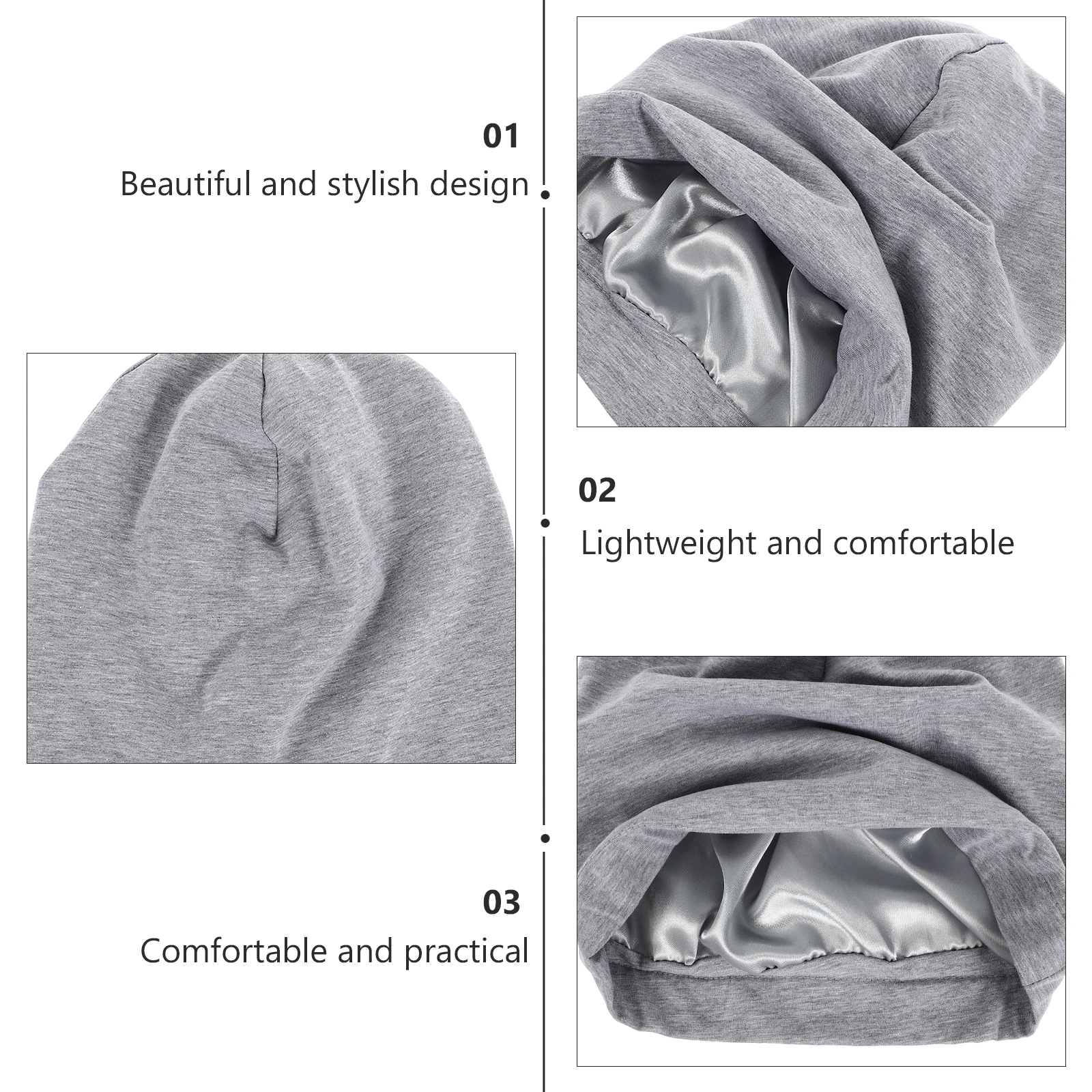 

Wide-brimmed Sleep Hat Night Sleep Hat Non-skid Women Protector Elastic Long Hair Braids Curly Hair Extensions