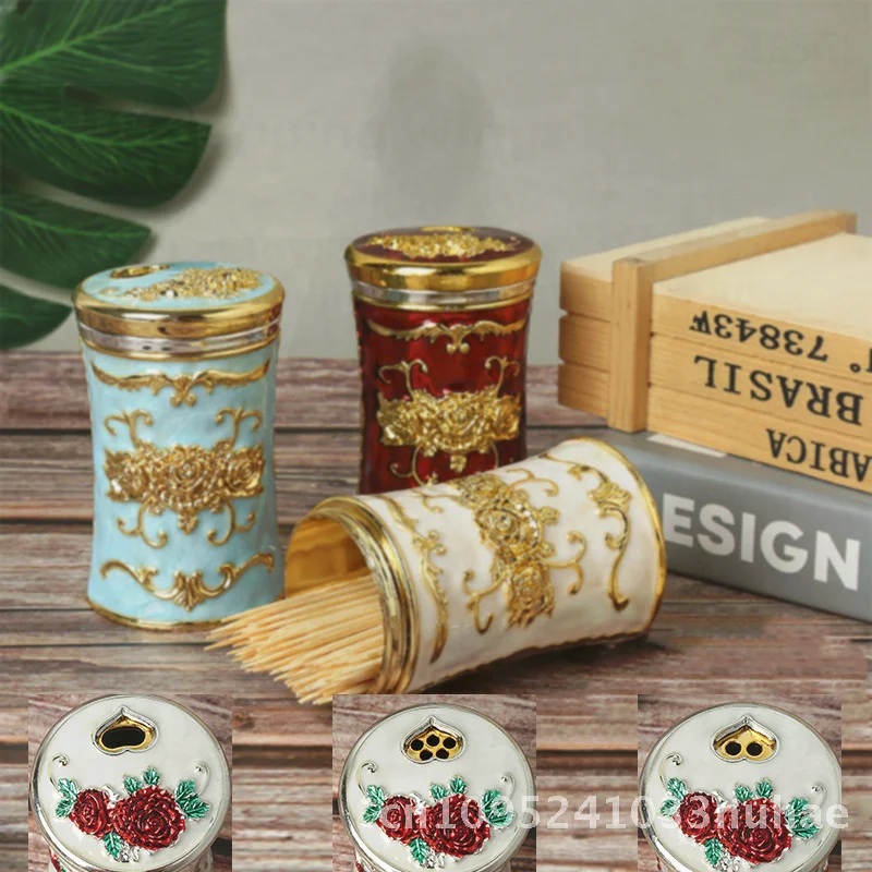 

European Style Toothpick Box Small Waist Creative Toothpick Holder for Restaurant Hotel KTV Coffee Table - Plastic Material