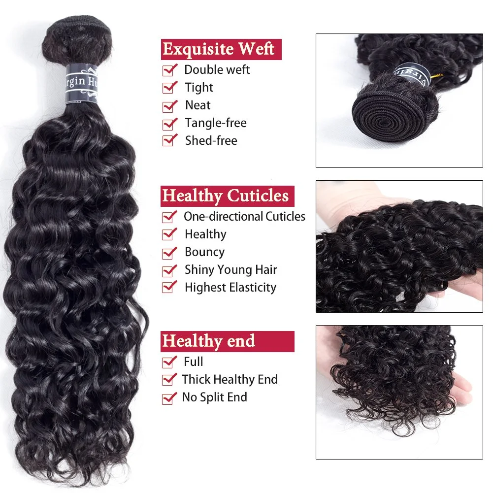 12A Curly Human Hair Bundles Deep Wave Weave Brazilian 100% Human Hair Water Wave Original Natural Hair Extensions 1/3/4 Pieces