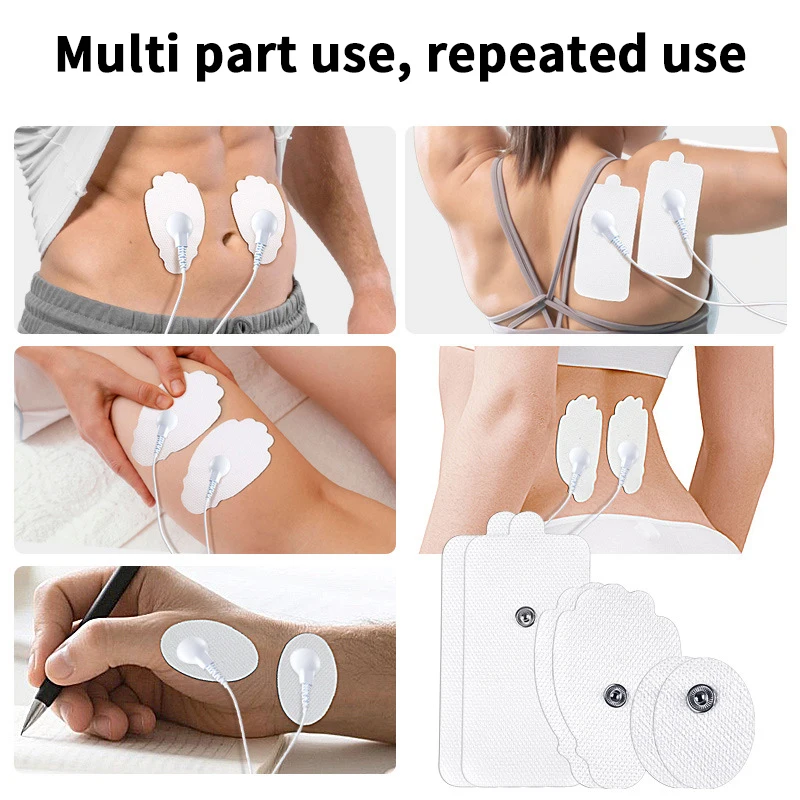 

2Pcs Electrostimulation Electrode Patch Self Adhesive Pulse Gel Sticker EMS Muscle Stimulator Acupuncture Massager Replacement