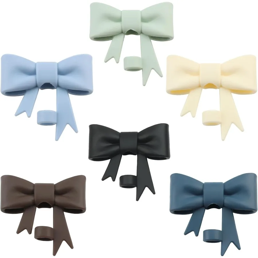 

6Pcs Silicone Straw Toppers Covers for Cups 40 30oz 10mm 0.4in DustProof Bow Straw Covers Toppers Suitbale for Cup Accessorie