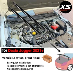 Hood Struts For Dacia Jogger 2021-2026 Front Bonnet Modify Lift Support Shocks Dampers Piston Rod Gas Spring Cylinders Verins