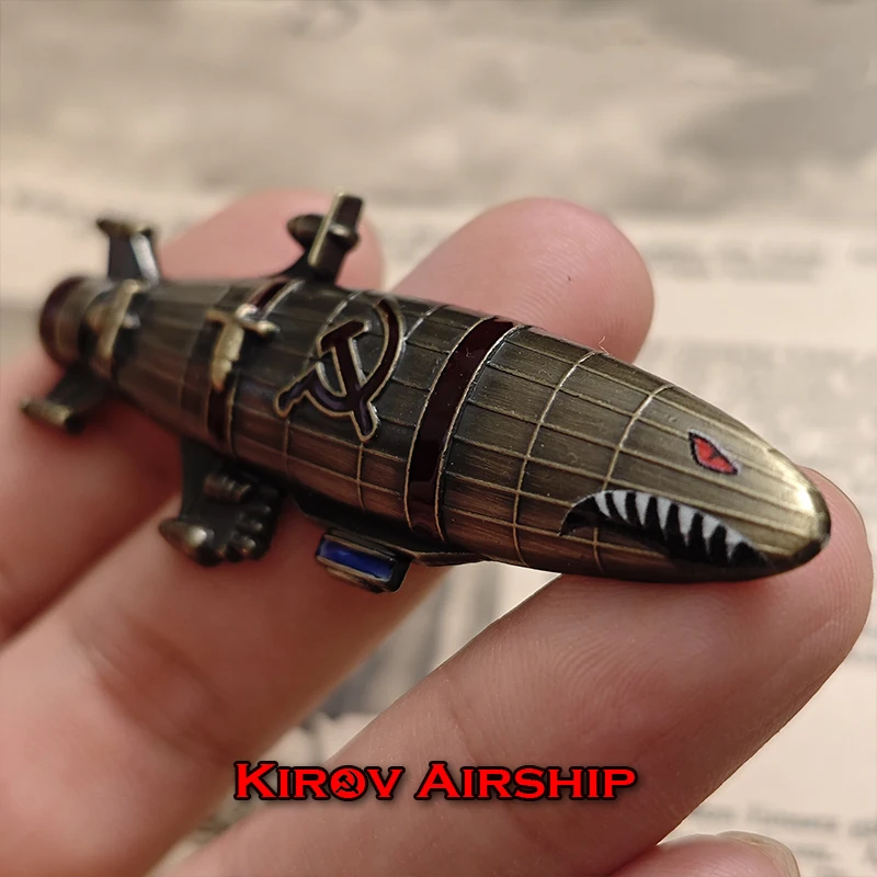 Soviet Union Red Alert 2 Kirov Airship Badge Magnetic Fridge Magnet CCCP Red Camp Ornament Brooch - Image 2