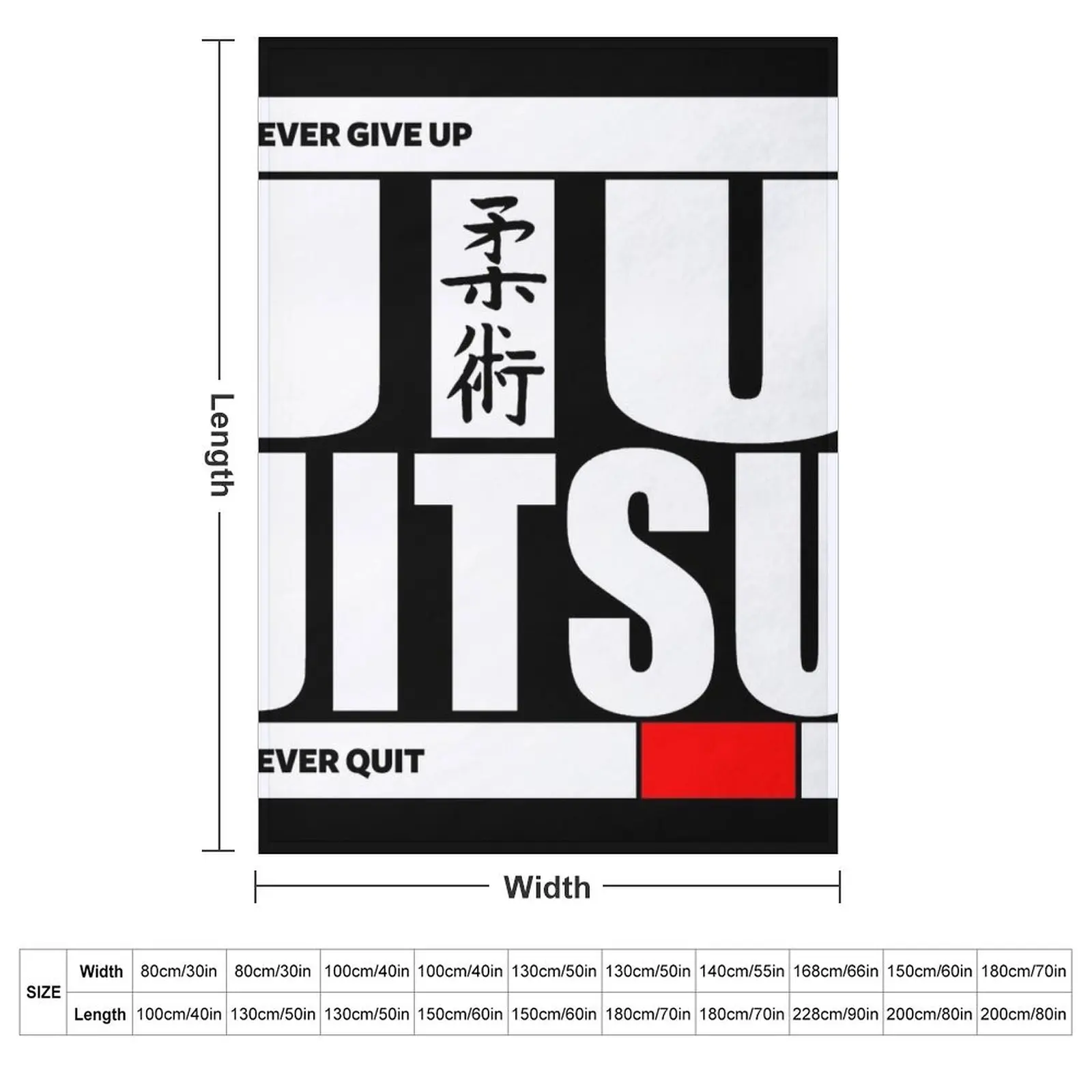 Jiu Jitsu - Never Give Up Never Quit Throw Blanket sofa bed Nap Picnic Decorative Throw manga Blankets
