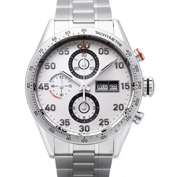 

New Fashion Mens Quartz Chronograph Vk63 Watch Stainless Steel Black Leather Strap Ceramic Bezle Calendar Watches Customized