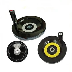 1Pcs Plastic Handwheel Round Smooth Hole Alloy Lathe Milling Machine Hand Wheel with Rotating Handle Machine Accessories Tools