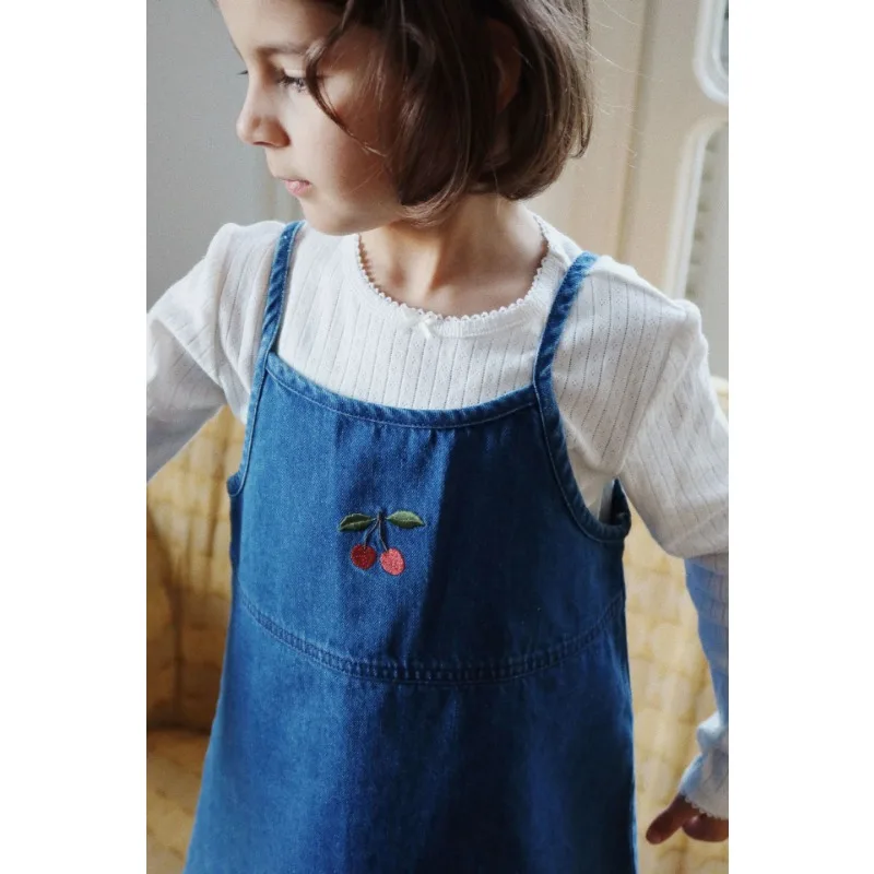 2024 Autumn Winter KS Series Cute Casual Girls\' Suspender Dress Set - High-Quality Stylish Outfit for Kids