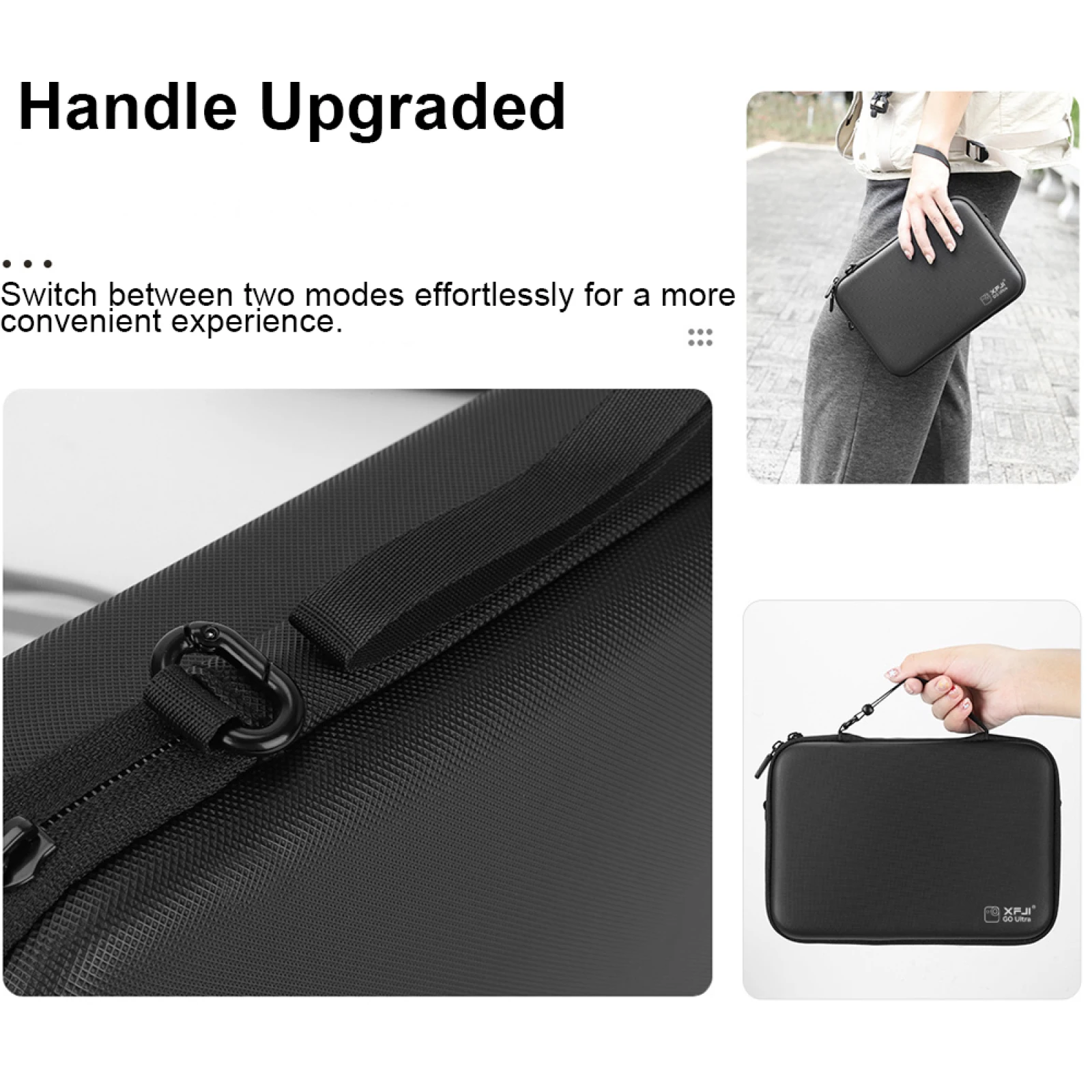 Protective Hard Shell Carrying Bag for 360 GO Ultra Vlogging Action Camera Accessories Storage Case with Shoulder Strap