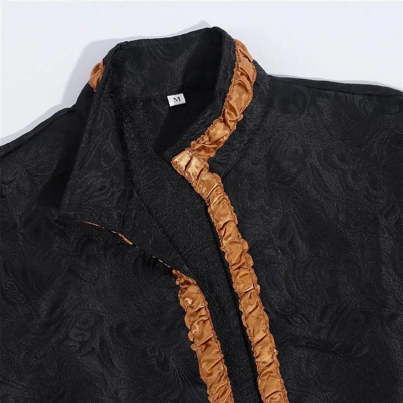 

Retro Performance Coat Men's Stpunk orm Monocomatic Faionable Collar Stand-Up loween Costume for Men