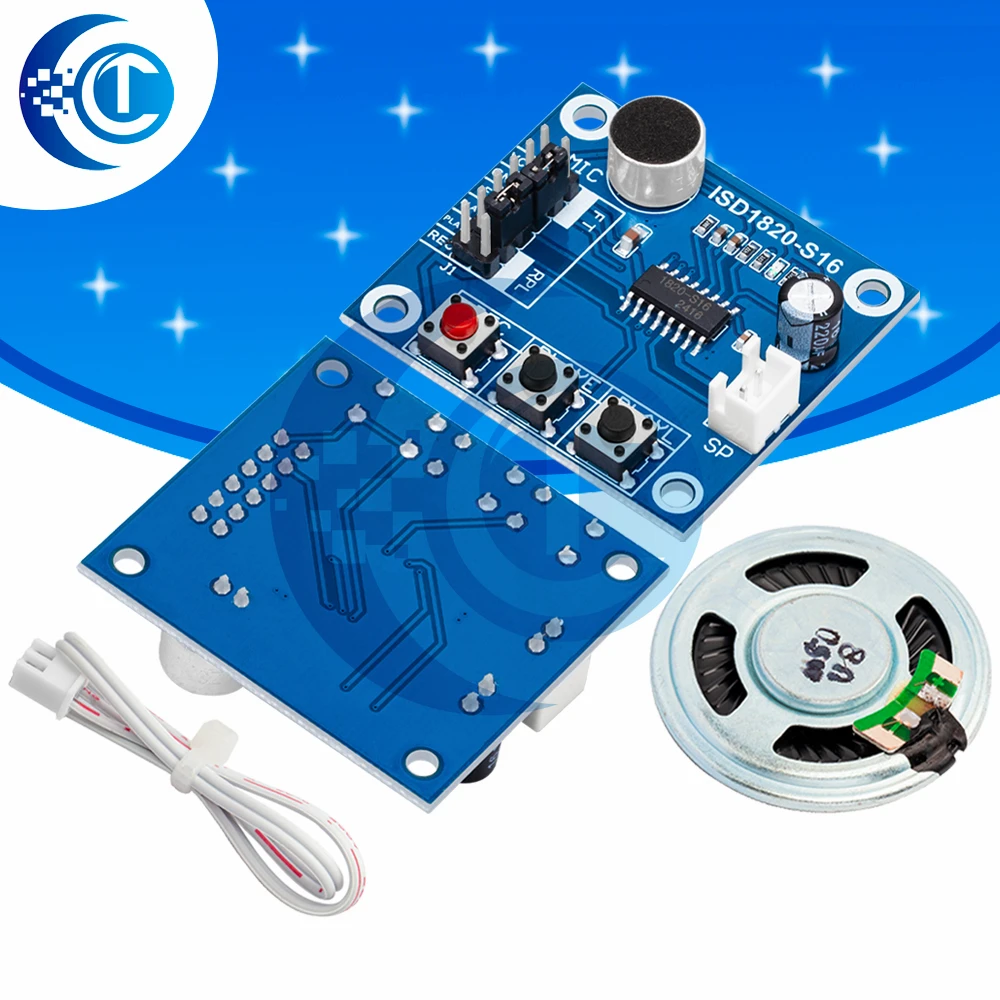 ISD1820 وحدة صوت مع ميكروفون ومكبر صوت ، لوحة هاتف ، لوحة صوت