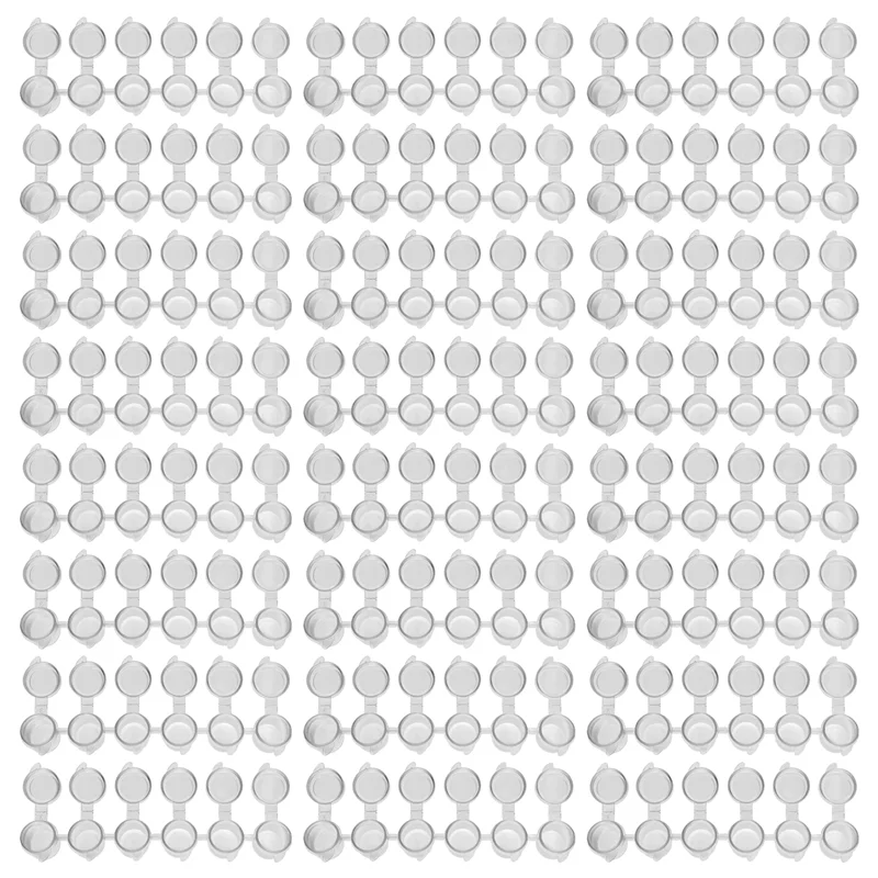 24 Strip Strip Cat Kosong Pot Cangkir Cat Wadah Penyimpanan Bening Perlengkapan Seni Kerajinan Lukisan 144 Pot Total
