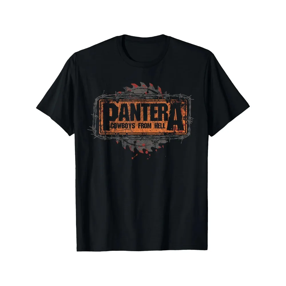 

T-Shirt Pantera Homme – Manches Courtes 100% Coton | Logo Cowboys From Hell Saw – Design Vintage & Style DIY