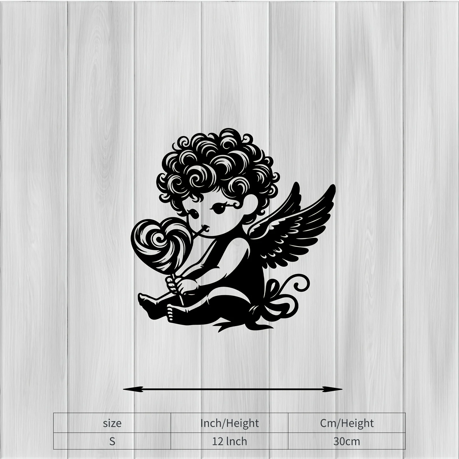 CIFBUY Iron Wall Art Cupid Metal Waterproof Sculpture For Home Bedroom Hanging Decor Gift