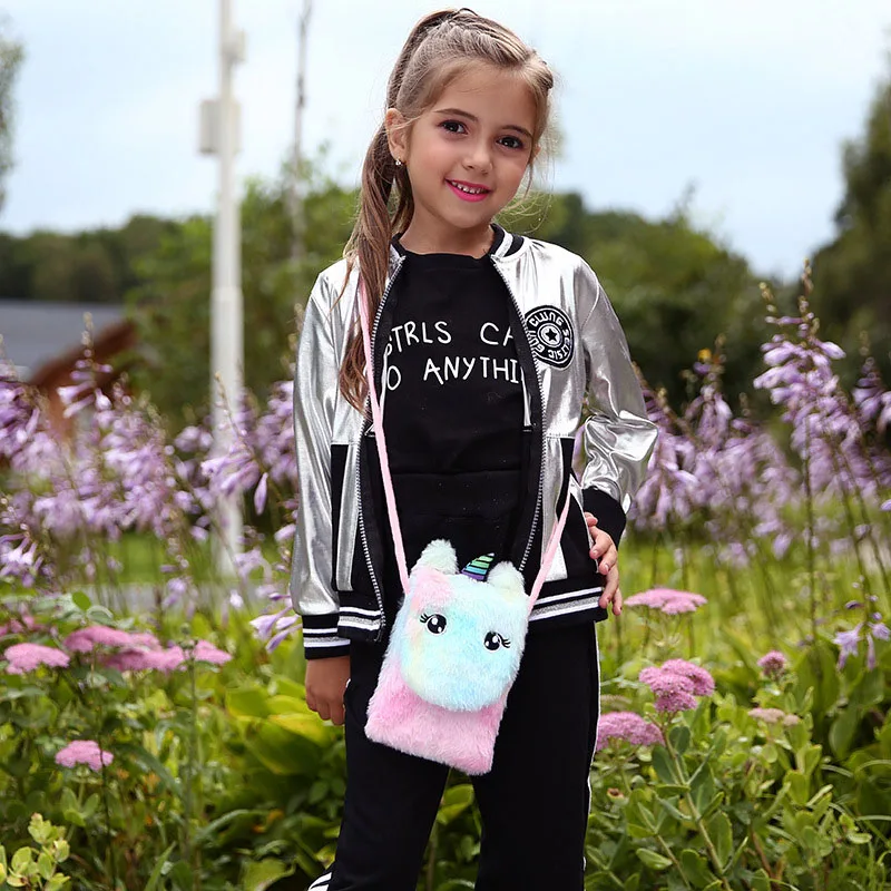 Bolso de hombro para niños y niñas, bandolera con diseño de unicornio, animales, llaves, monedero, Mini bolso de princesa, novedad de 2020