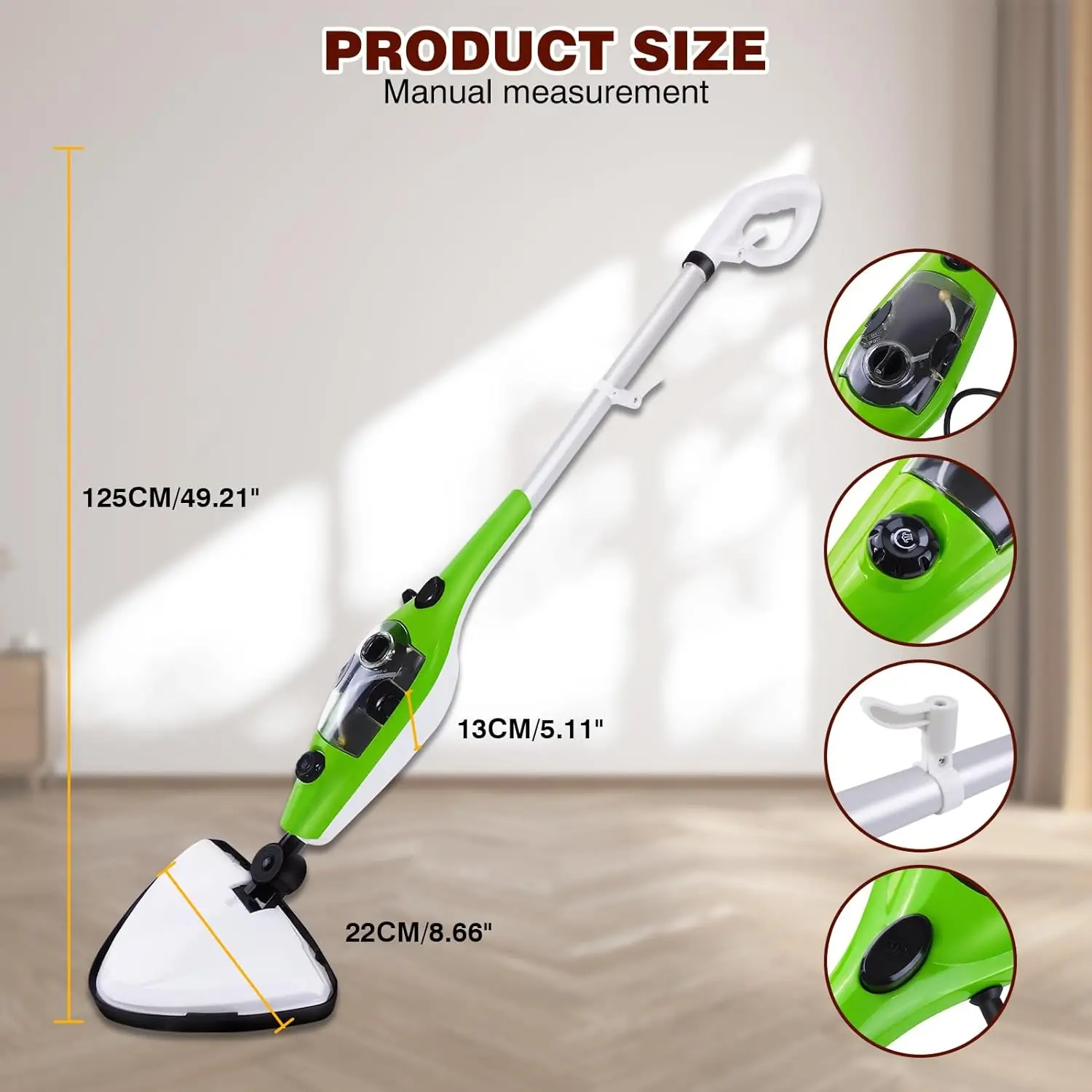 10 In 1 Super Heated Spray Steam Cleaner Mop with Multiple Functions,Hand Steamer Floor Carpet Window Washer Cleaning Machines