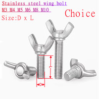 DIN316 304 stainless steel Wing bolts butterfly screw  M3 M4 M5 M6 M8 M10 wing head thumb screws