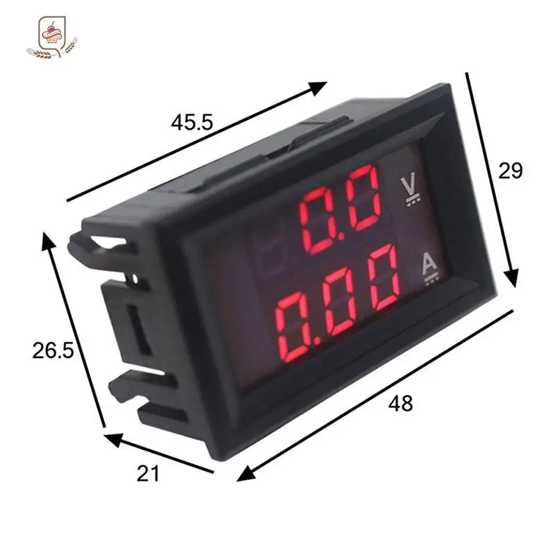 DC 0-100V 10A voltmetro digitale amperometro doppio Display rilevatore di tensione misuratore di corrente pannello Amp Volt Gauge 0.28 \\ \