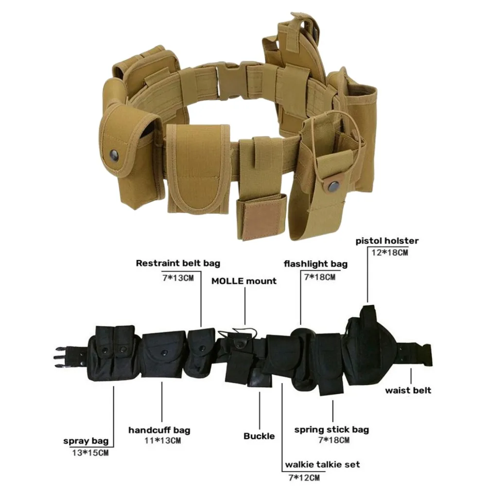 10 in 1 seat belt multifunctional tool kit outdoor hiking training belt cover