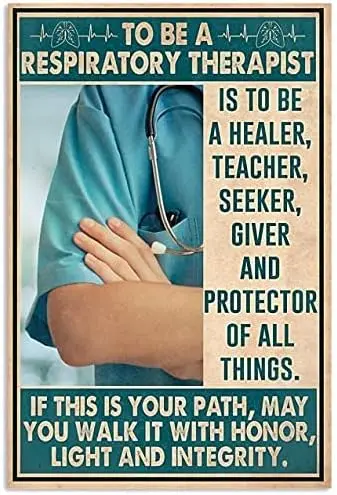 Vintage Doctor Metal Sign To Be A Respiratory Therapist Tin Poster Office Decor Plaque Wall Decoration For Home Club Room 8 sign