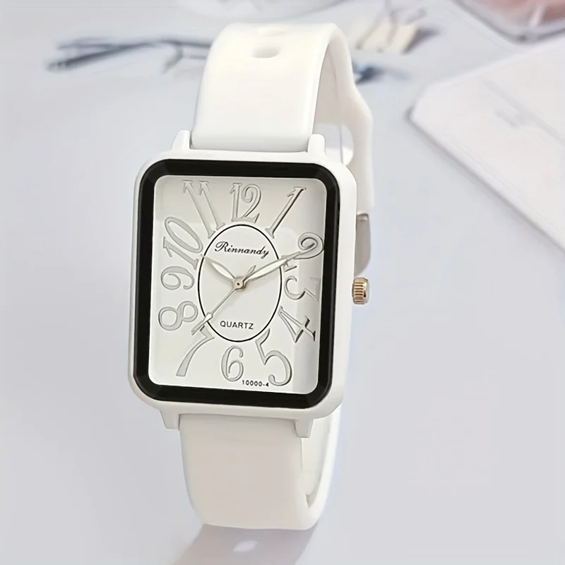 أزياء مستطيل الهاتفي النساء الساعات عارضة سيليكون حزام السيدات كوارتز ساعة اليد للطلاب Reloj Mujer