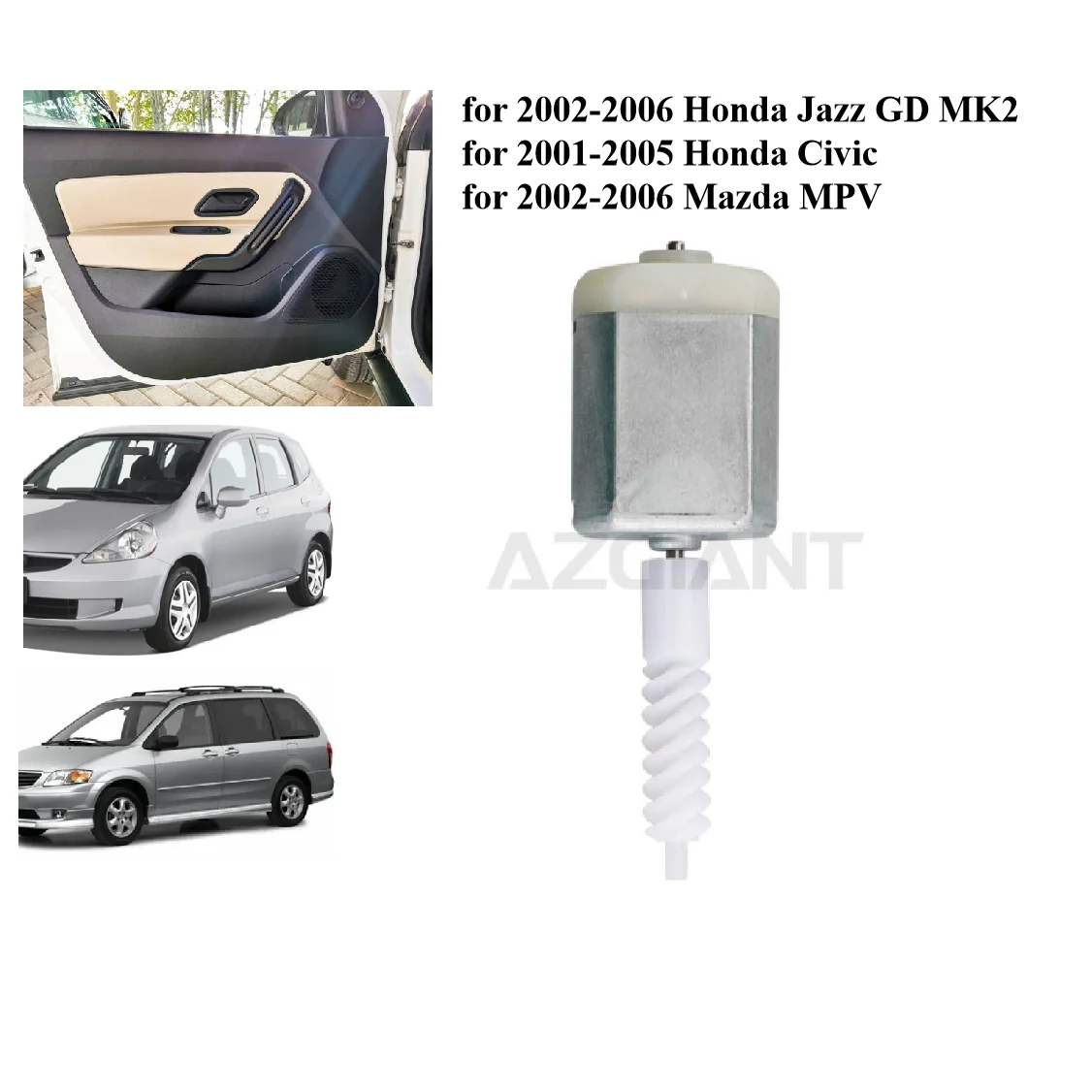 

Door Lock Motor for Mazda MPV Civic Honda Jazz GD MK2 Center Control Actuator Front Rear Left Right JXF-280-230 12V