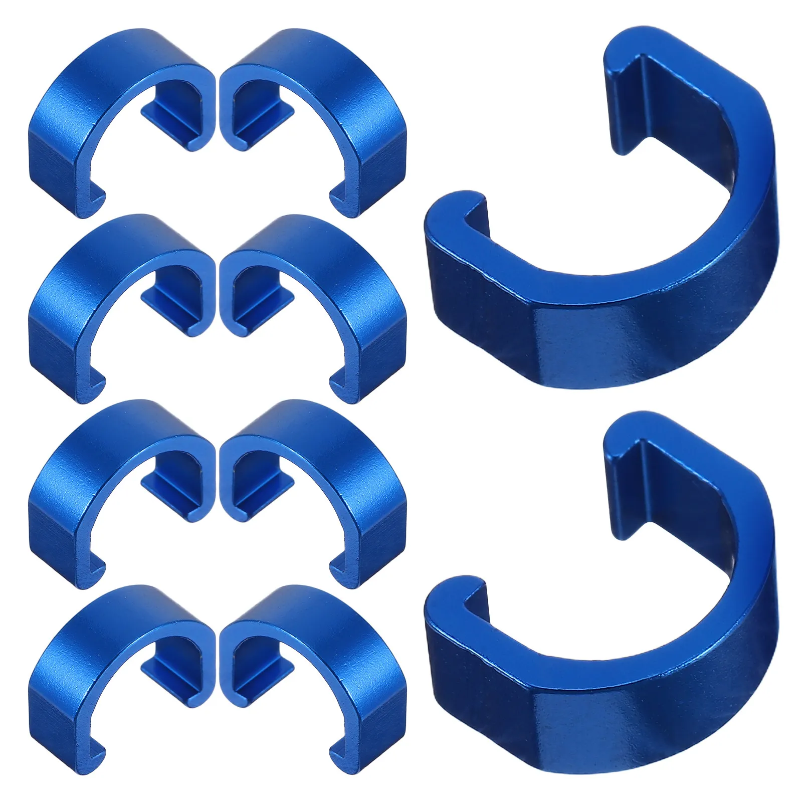

10 шт. U-образных кабельных зажимов из алюминиевого сплава для крепления тросов велосипедов, фиксаторы для шоссейных велосипедов, зажимы для тормозных тросов
