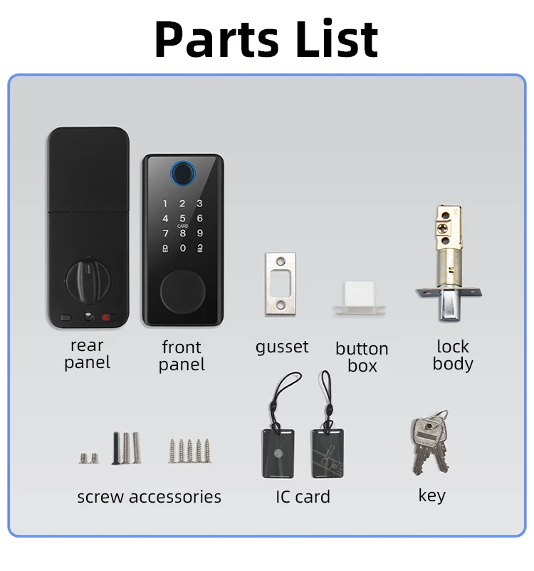 Imagem -04 - Phipulo-fechadura da Porta Eletrônico para Tuya Deadbolt Lock Fingerprint Lock Keyless Entry Smartlife App Desbloqueio Remoto