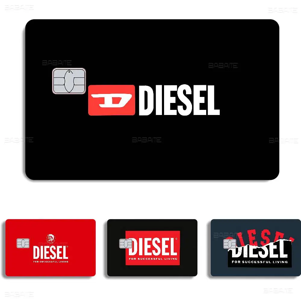 Fashion D-Diesel Logo 2024 Anime Cartoon Skin Stickers Film Tape Case for Big Credit Debit Card Front Side
