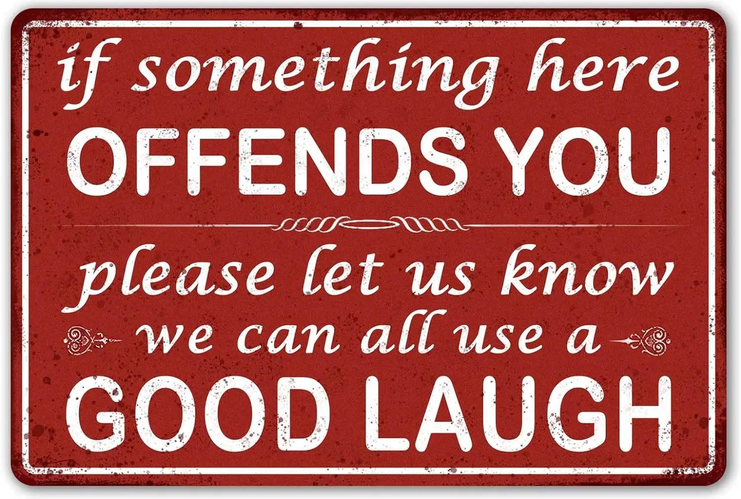 Funny Bar Sign Man Cave Vintage Metal Sign If Something Here Offends You Sign For Garage Home Bar Wall Decor (246) sign sig sign
