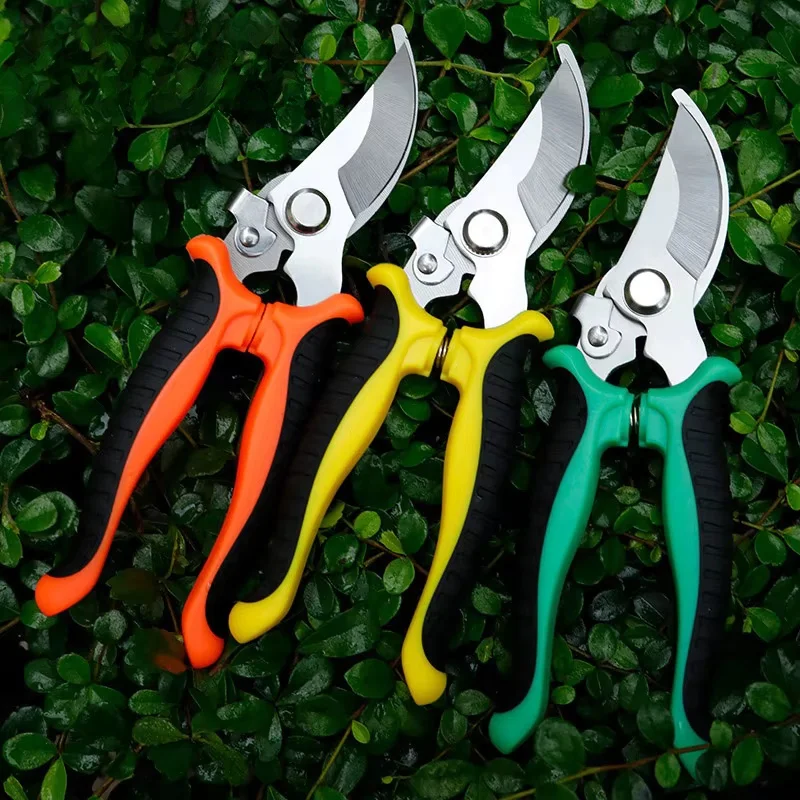 One-handed Sharp Blade Pruning Shears Branch Grass Garden Fruit Tree Trimming Scissors Knife Cutting Knife Non-slip Handle Tools