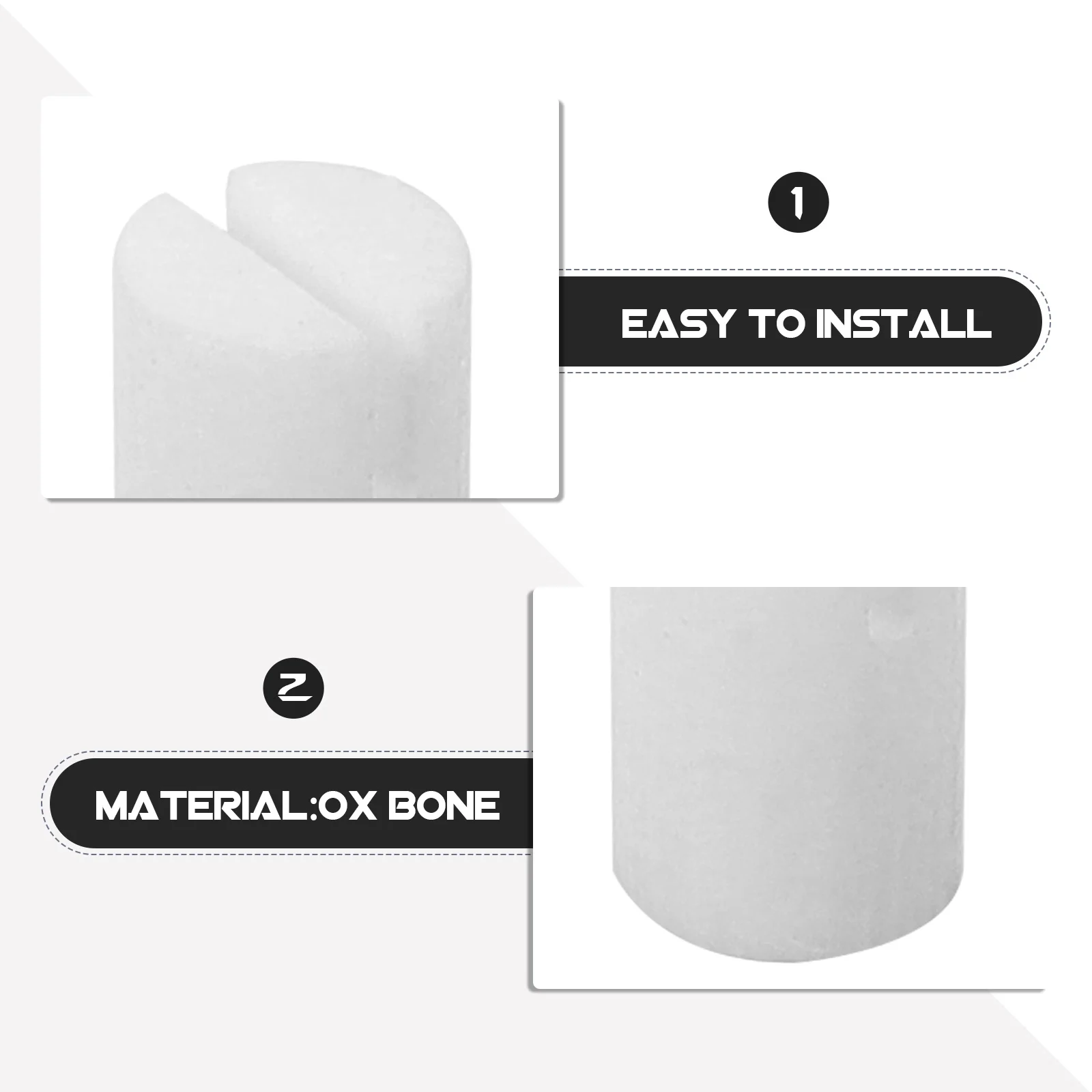

4pcs 5Th Nuts Bone Material Replacement Accessories Cool Gifts For Players Bone Nut Blanks String Nut Replacement Kit For Five