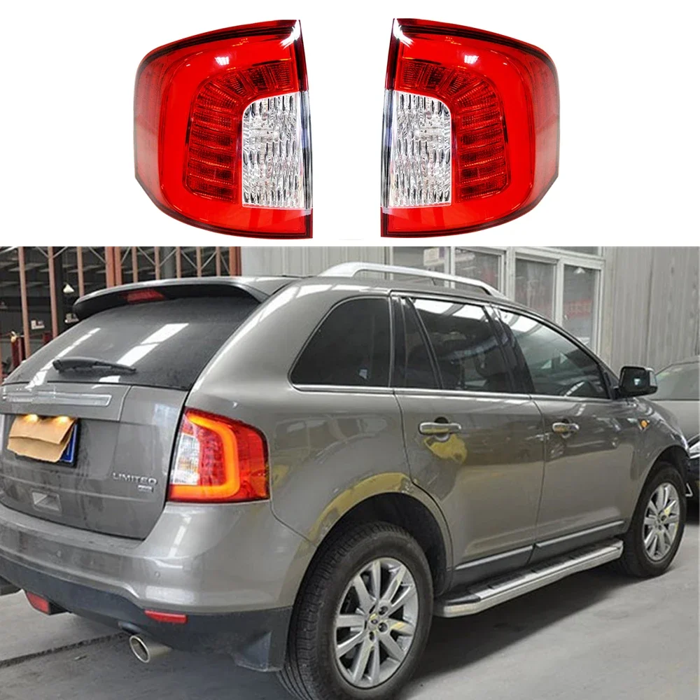 2Pcs Car LED Plug And Play Taillights  2011 2012 2013 2014 For Ford Edge LED Tail Light Rear Lamp DRL Brake Signal Reverse Light