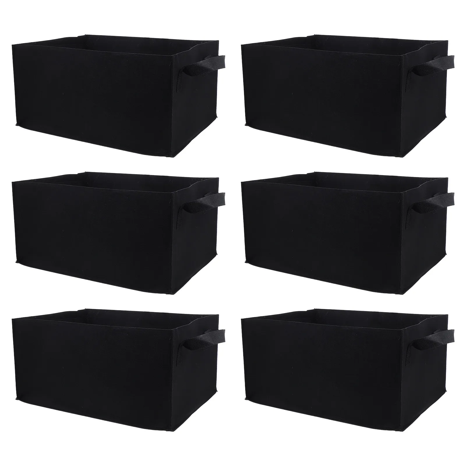 

6 шт. квадратных тканевых горшков для растений объемом 5 галлонов, многоразовые мешки для выращивания овощей и трав с дренажом