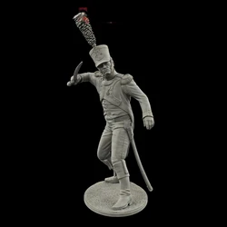 75MM resin figure unpainted model kit, military theme, French Line infantry Officer (2 heads) unassembled and unpainted GK