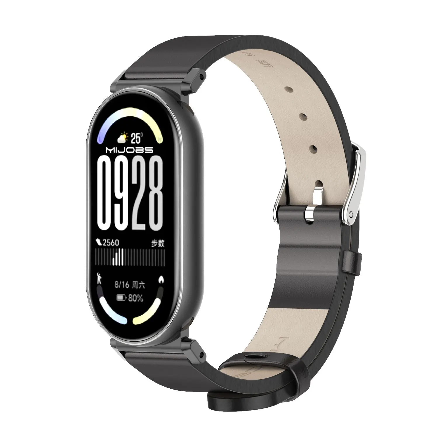 Watchband For Mi Band 10 9 8 Leather Strap for Mi Band 9 Breathable WristStrap for Mi Band 8 Wristband for MiBand 10 Accessories