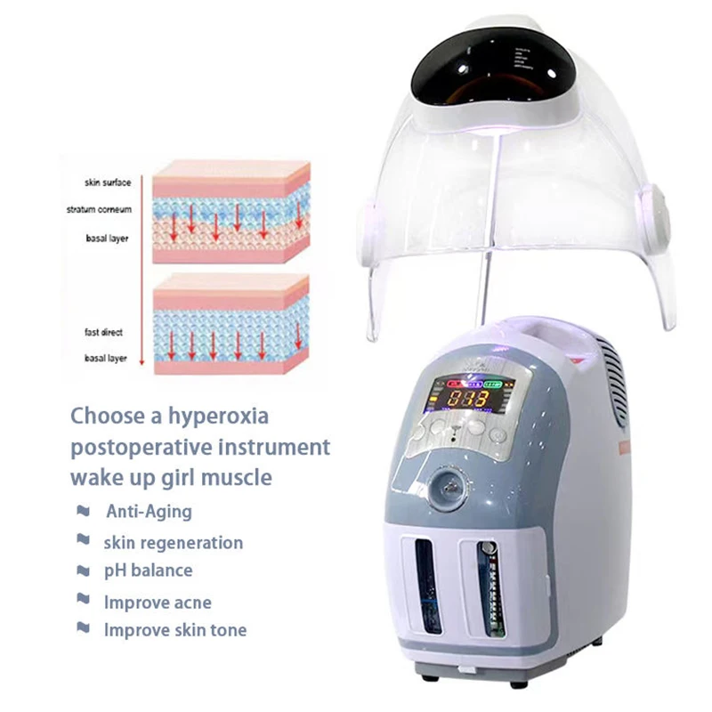 

Professional Oxygen Facial Mask Machine Dome Water Oxygen Jet Peel Rejuvenation Skin Care Oxygen Facial SPA Anti Aging Machine