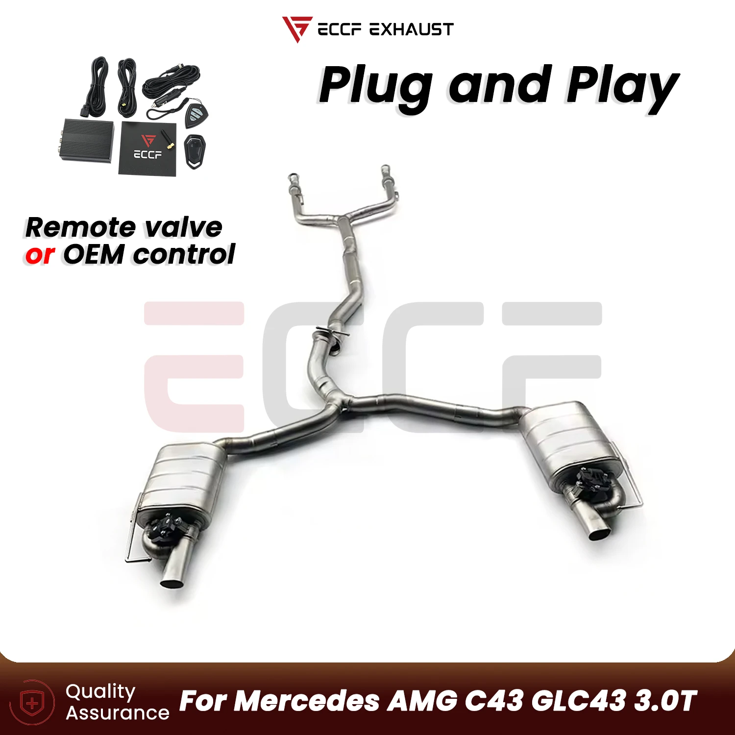 

Sporty Stainless steel Catback Exhaust FOR Mercedes AMG C43 GLC43 3.0T Aggressive Exhaust Sound Plug and Play