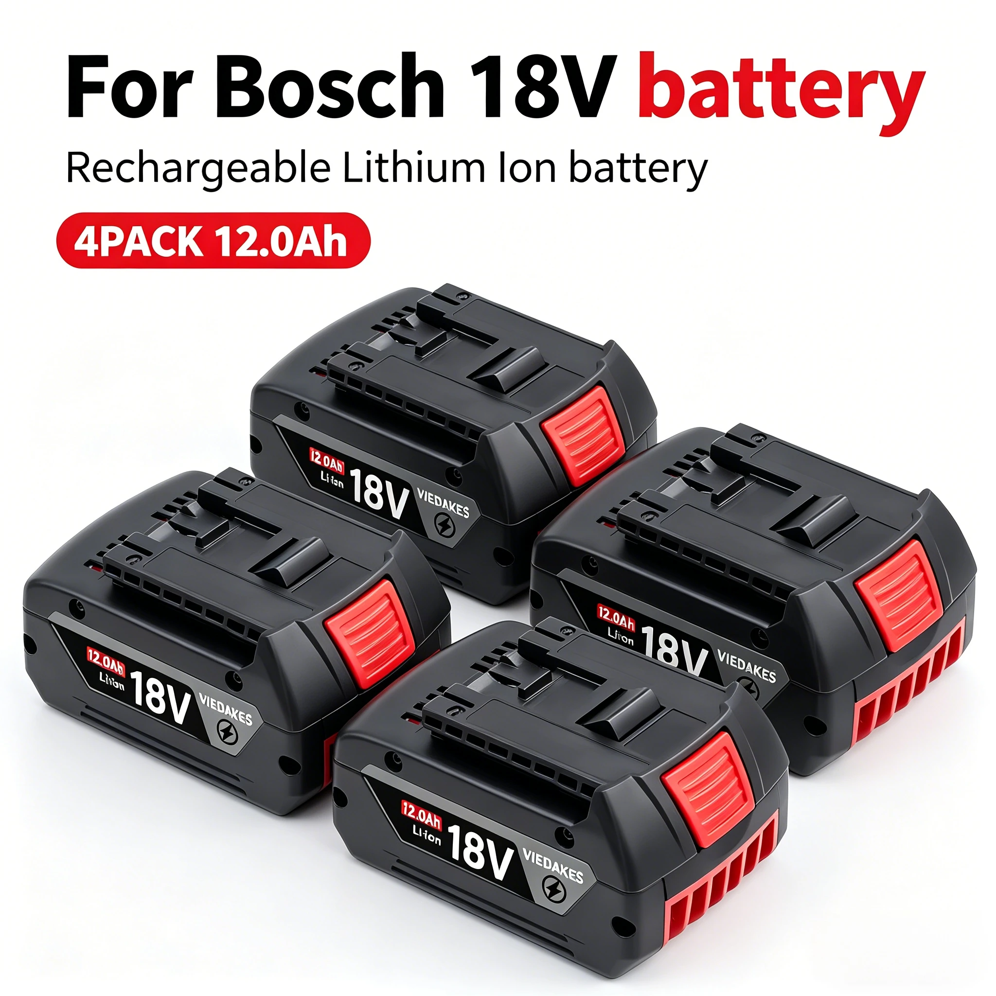 

Аккумулятор литий-ионный 18В 12.0Ач для Bosch 18В, замена для моделей BAT612, BAT614, BAT615, для электроинструментов