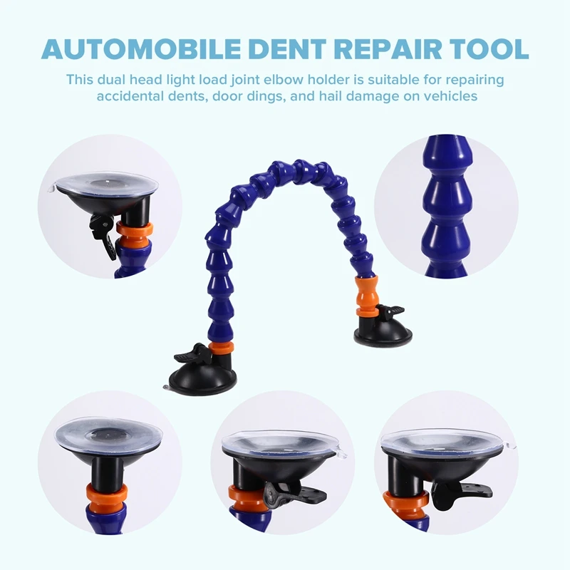 Инструмент для автоматического ремонта депрессии, двухсторонняя присоска, легкая нагрузка, универсальный шарнир, угловая яма, обнаружение вмятин