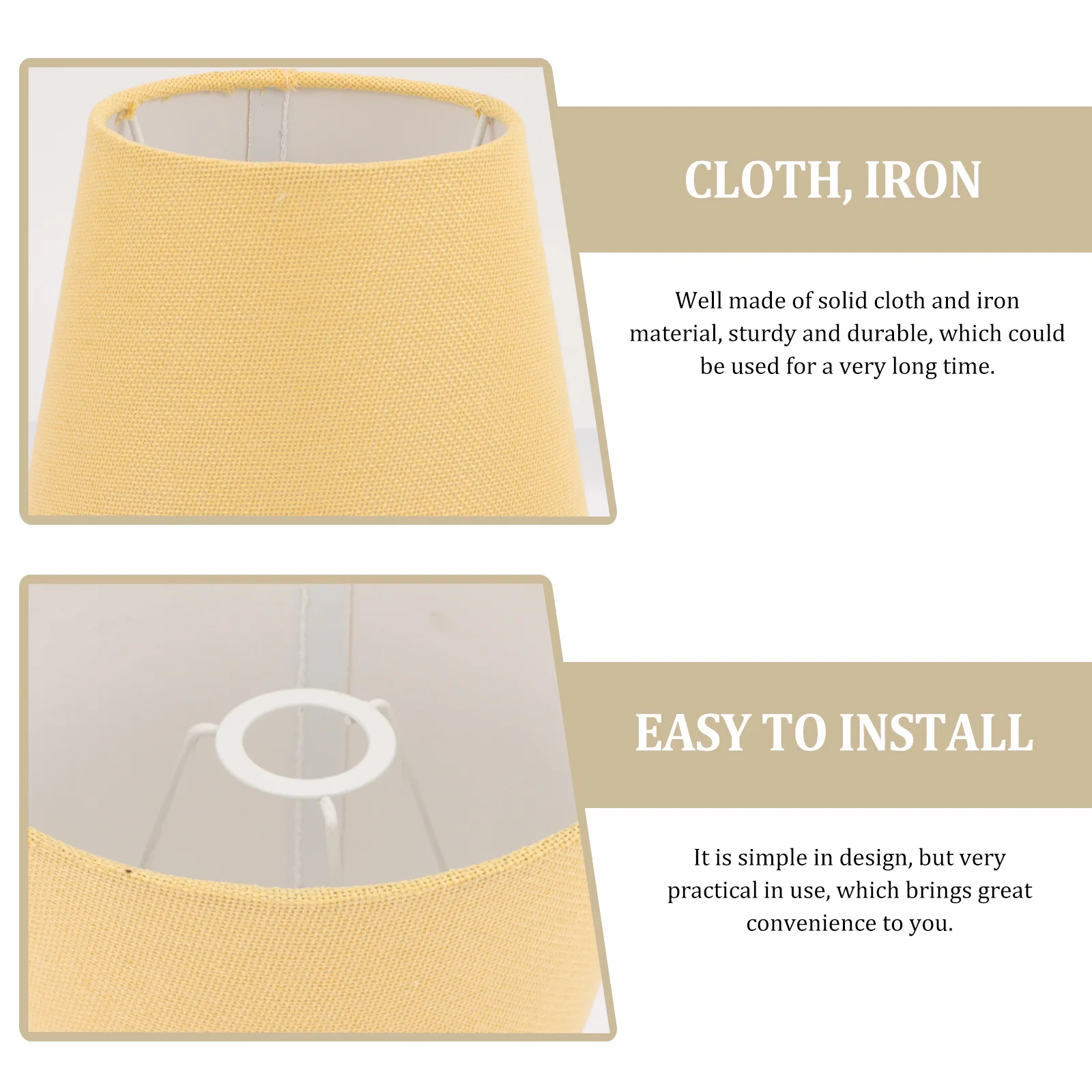 

Cone Shaped Lampshade For Table Desk Bedside Lamp Iron Cloth Material Small Drum Light Cover Modern Vintage Style