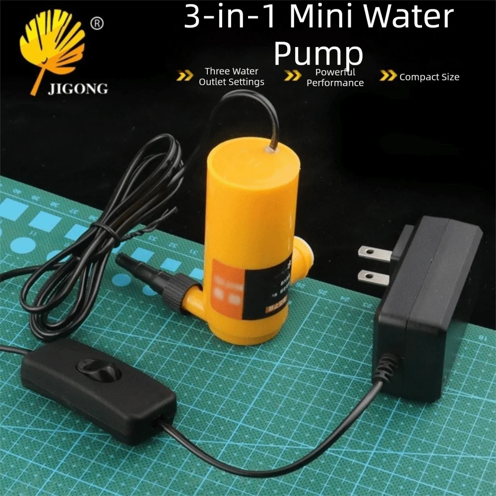 

Low Noise Mini Submersible Pump Lift 10/15M with Water Hose 12V Small Water Pump with Switch Self-priming